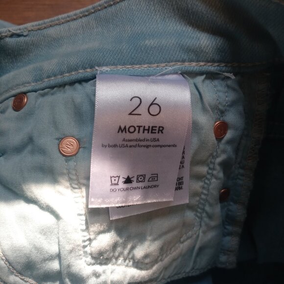 MOTHER the insider crop step fray jeans in Aquatic (sz26) - Picture 10 of 15